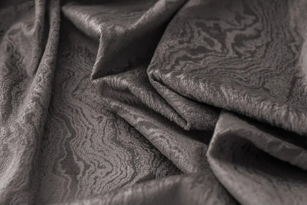 Zatemňovací záves DUNES VELVET 140x250 cm, tmavosivý Zavesenie: Kovové krúžky