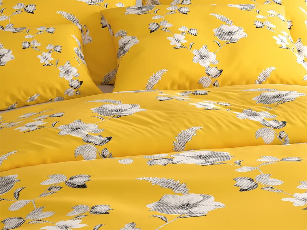 Obliečky z mikrovlákna YELLOW ROSE žlté Rozmer obliečky: 70 x 90 cm | 140 x 220 cm