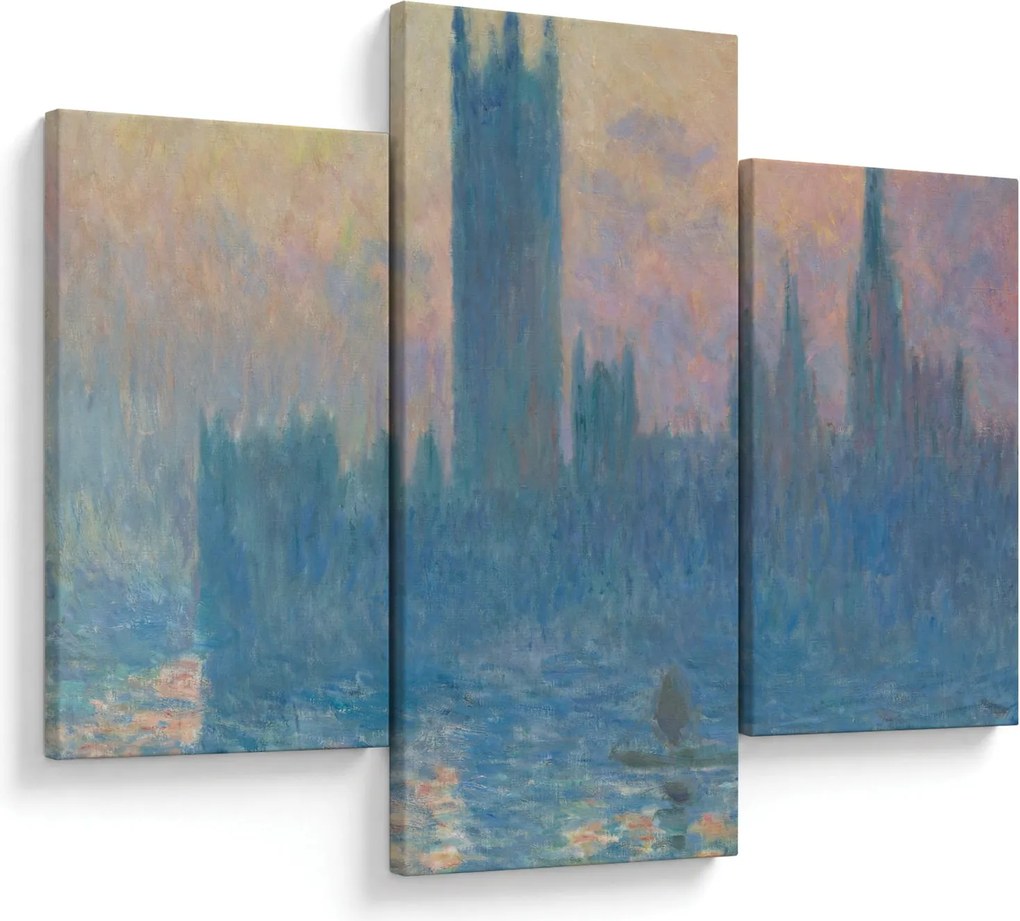 Obraz - Claude Monet, The Houses of Parliament, Sunset, reprodukcia (90x60 cm)
