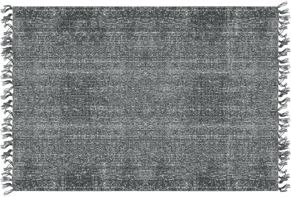 PRESENT TIME Bavlnený čierny koberec Washed