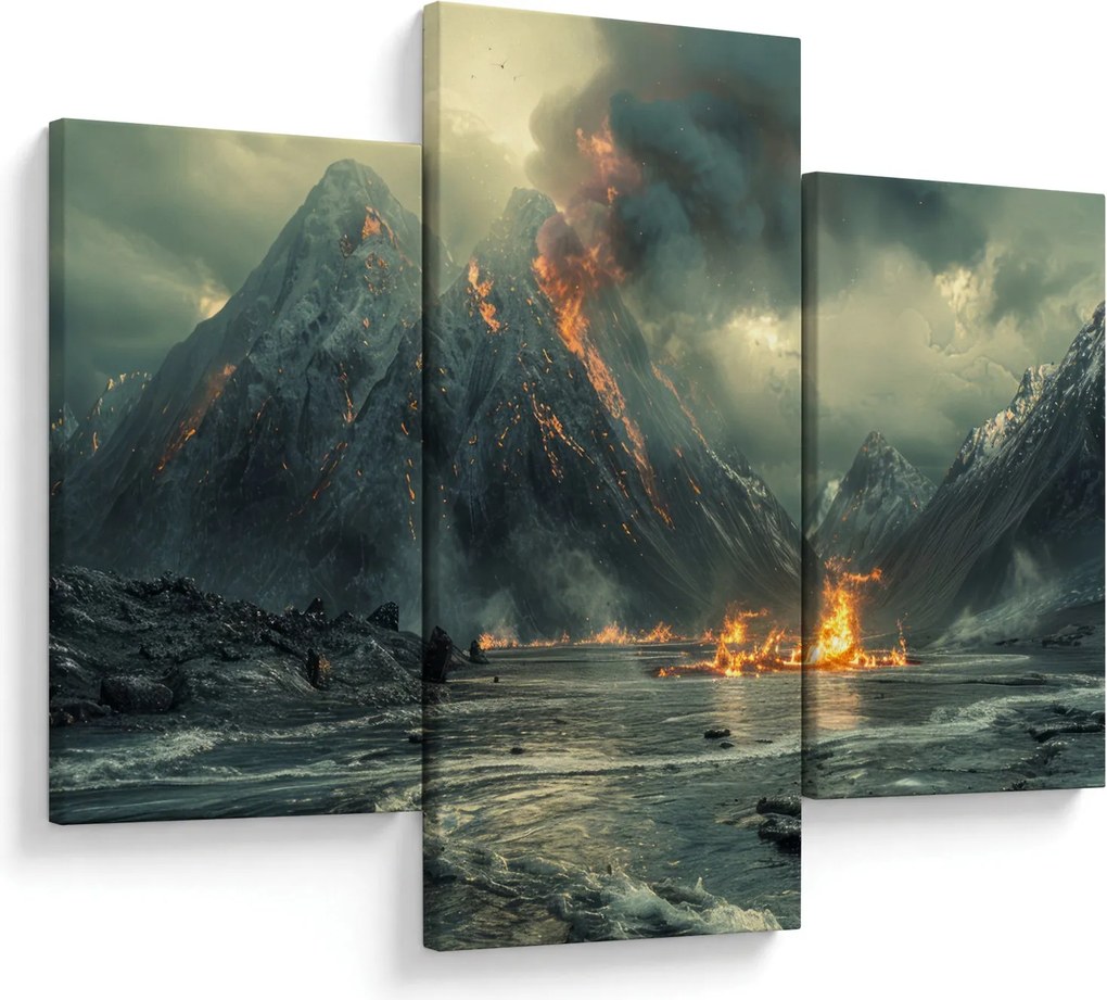 Obraz - Erupcia sopky (90x60 cm)