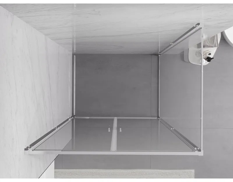 Mexen Exo, sprchovací kút s krídlovými dverami 70 x 80 cm, 6mm číre sklo, chrómový profil, 814-070-080-01-00