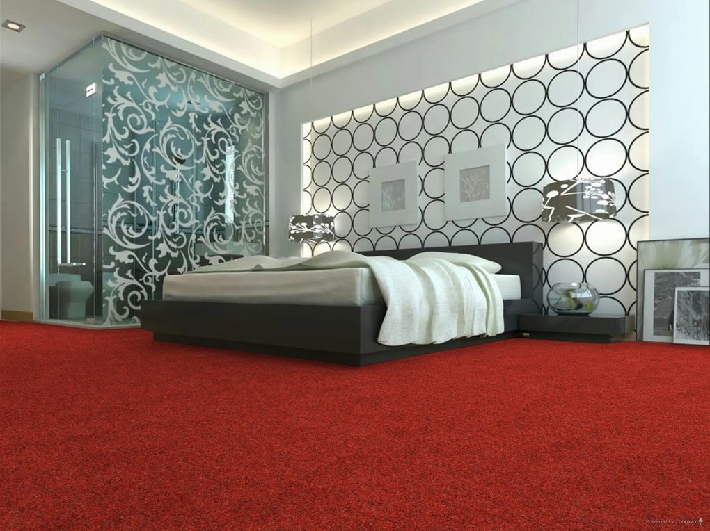 Beaulieu International Group, Koberec metráž New Orleans 353 s podkladom Resine, na mieru, šíře 4m, červená, resine, chodba / predsieň