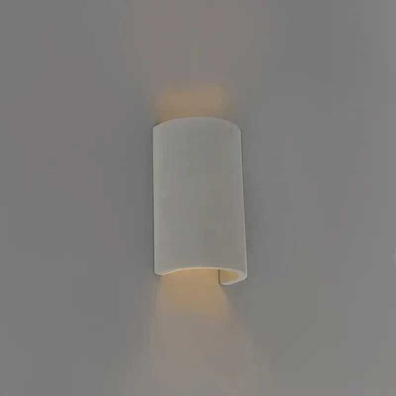 Priemyselné polkruhové nástenné svietidlo šedý betón - Meaux