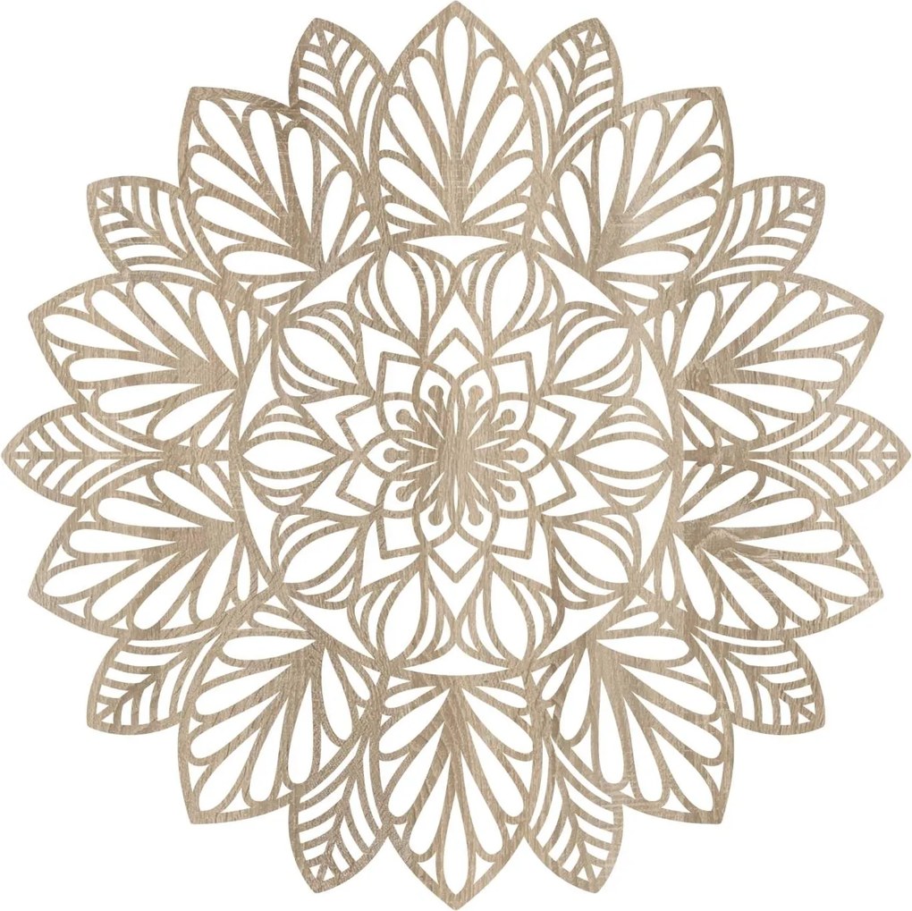 Drevená mandala na stenu | LOTUS: HDF - Orech 20 cm 4402-83848 HDF0255