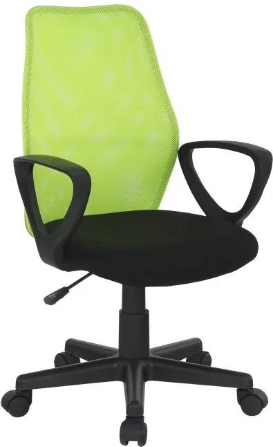 TEMPO KONDELA BST 2010 New kancelárska stolička s podrúčkami čierna / zelená