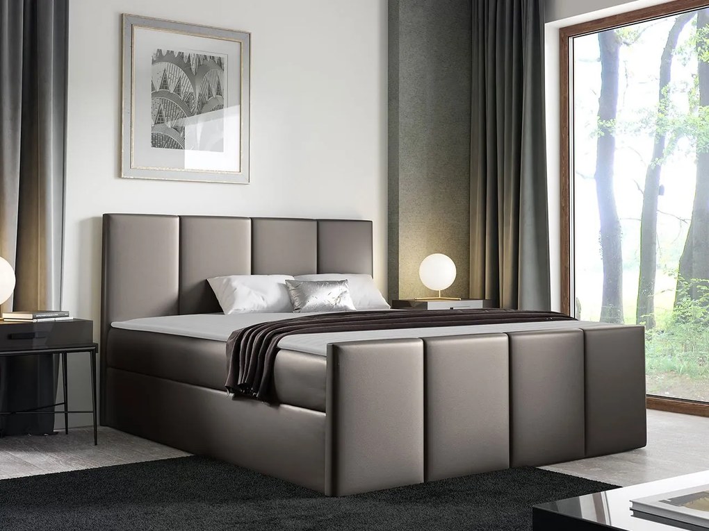 Kontinentálna posteľ Bautista, Rozmer postele: 180x200, Dostupné poťahy: ekokoža Soft 10a