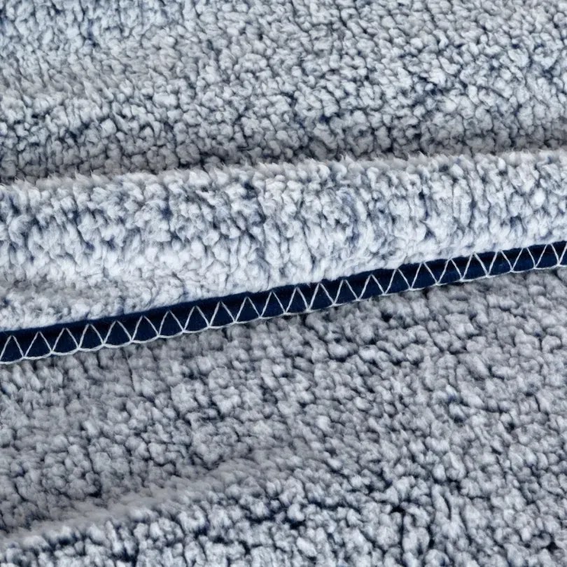 Kvalitná deka so štruktúrou barančeka - modrá Šírka: 200 cm | Dĺžka: 220 cm
