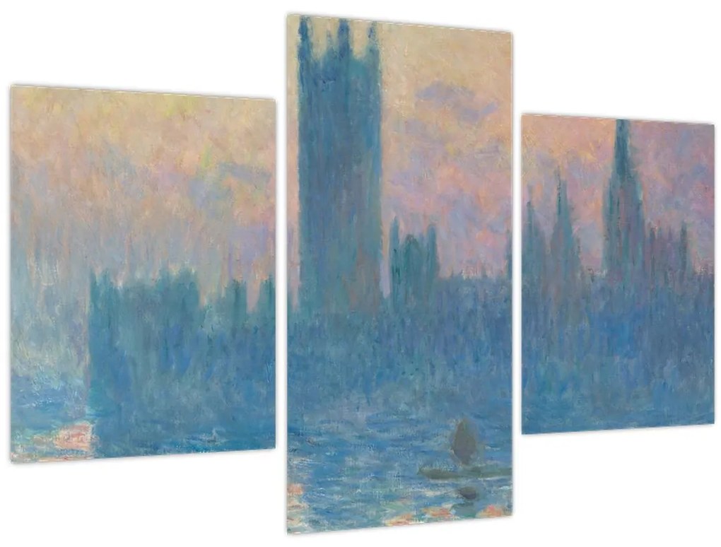 Obraz - Claude Monet, The Houses of Parliament, Sunset, reprodukcia (90x60 cm)