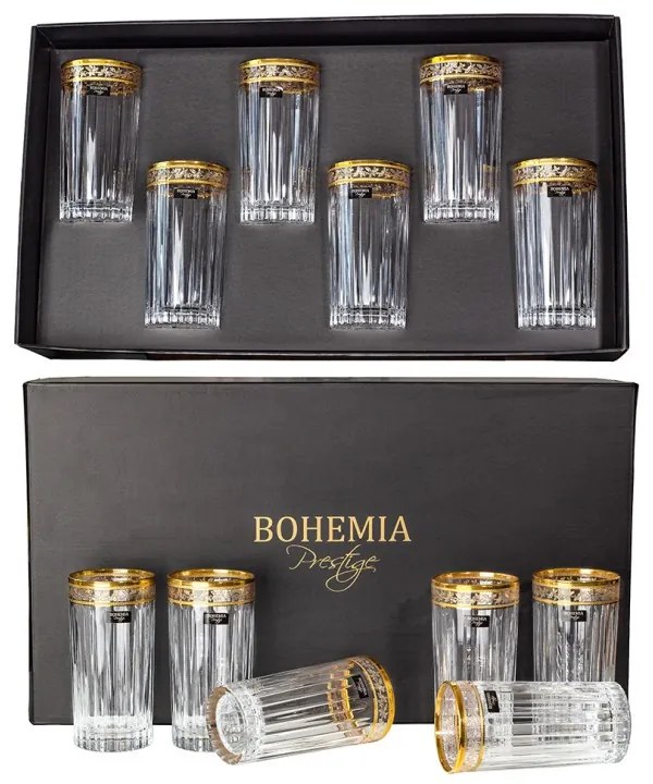 BOHEMIA PRESTIGE DORATO POHÁR 440ML SADA 6 KS