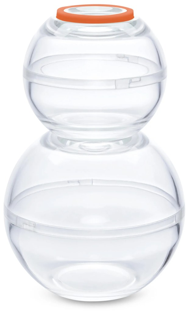 2 guľaté nádobky na uchovávanie potravín