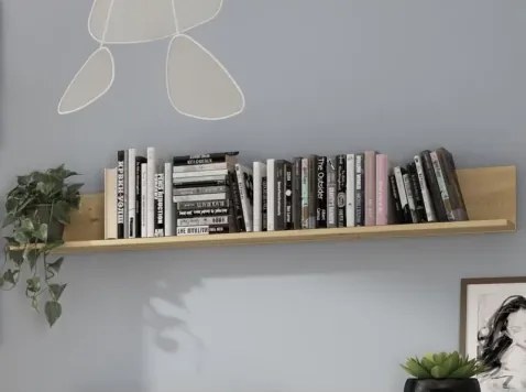 Nástenná polica Carlos, dub artisan, 150 cm%