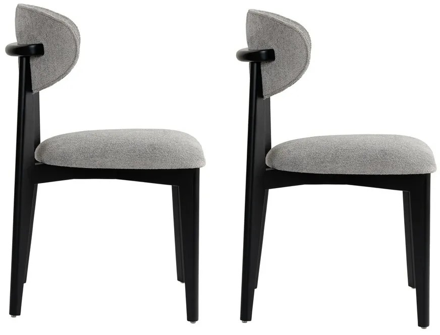 Sada jedálenských stoličiek Lionte Grey and Black,2 ks