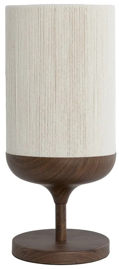 Tmavohnedá stolová lampa s textilným tienidlom (výška 50 cm) Dania – Light & Living