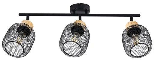Brilagi - Bodové svietidlo BASKLITE 3xE27/15W/230V kaučukovník/čierna