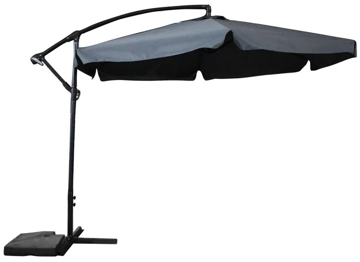 TRENDIE Záhradný slnečník Summer -  tmavo sivý 300 cm