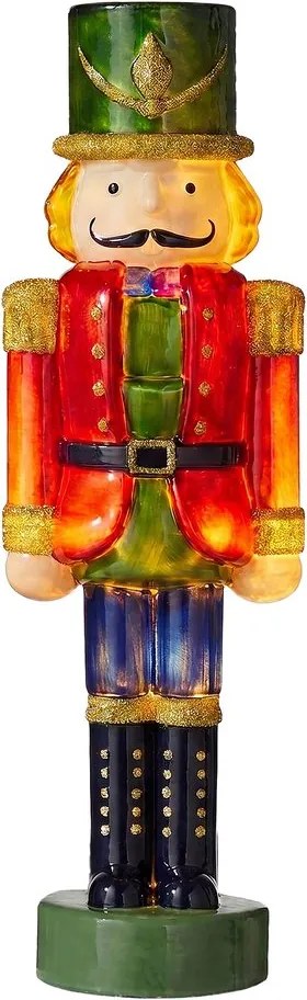 X-MAS LED Luskáčik sklenený 30 cm - červená