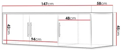 Nadstavba na skriňu Lenona D3 (dub wellington) . Vlastná spoľahlivá doprava až k Vám domov. 1104474