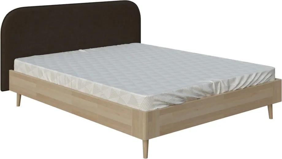 Hnedá dvojlôžková posteľ PreSpánok Lagom Plain Wood, 180 x 200 cm