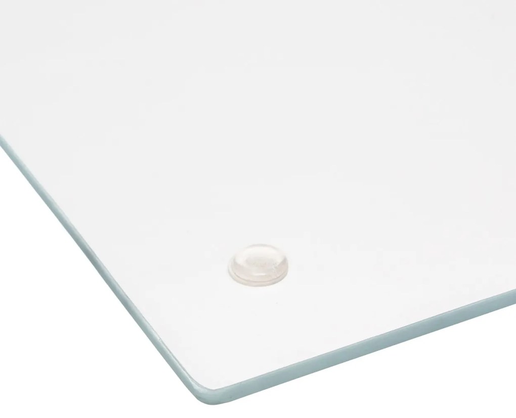 Doska na krájanie Glass Marble, biela, 40x30 cm