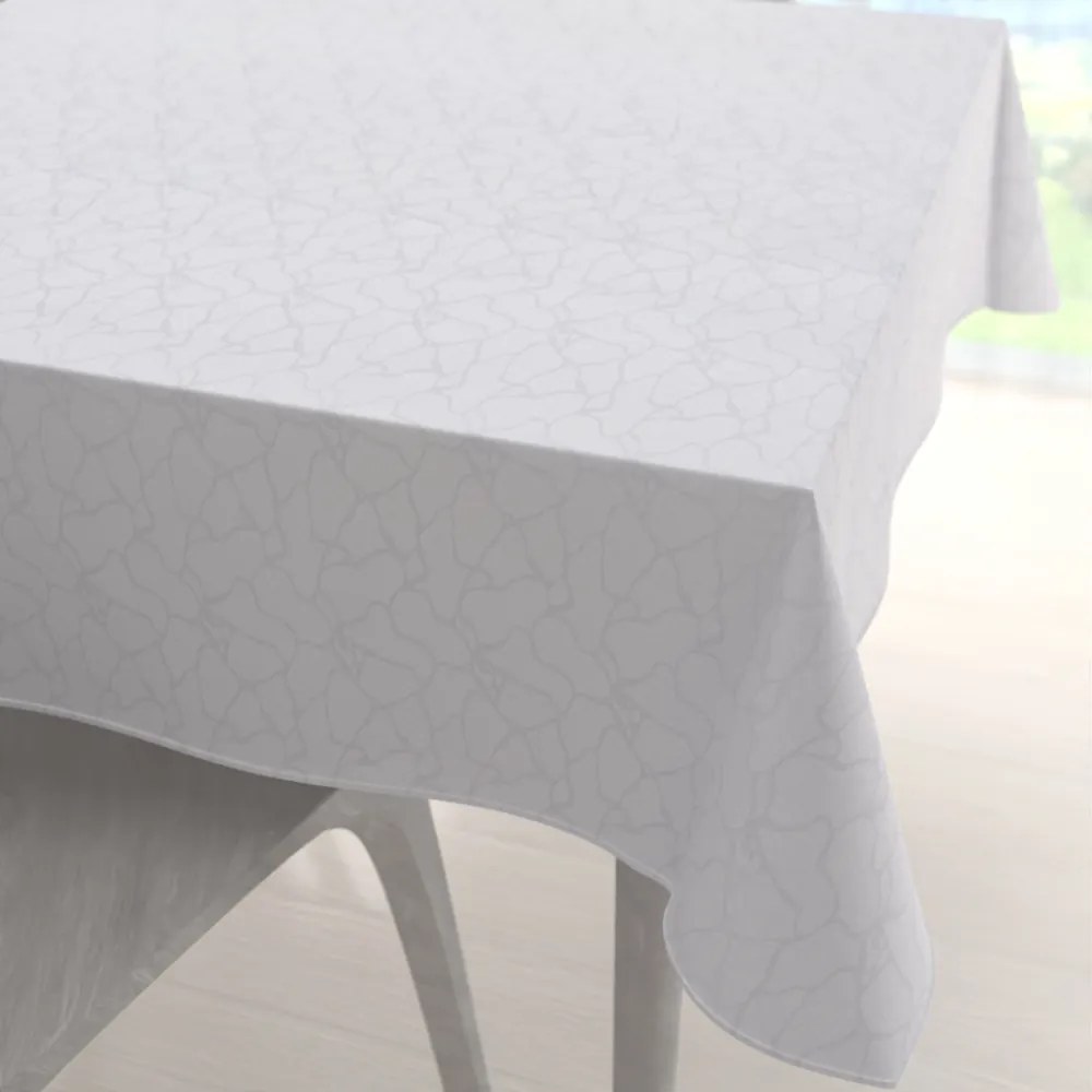 Biante Dekoračný štvorcový obrus Monako PM-123 Mramor biely 130x130 cm