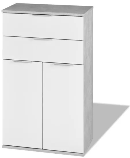 Livarno home Komoda, biela/betónová (100376470)