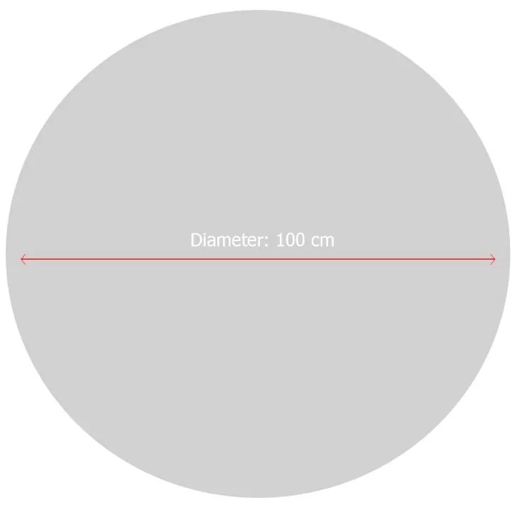 Detský kulatý koberec Koala 100 cm sivý