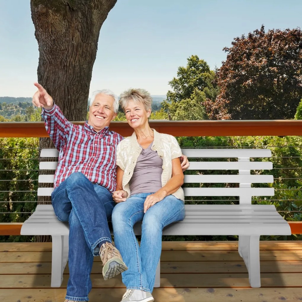 Záhradná lavica ORCHIDEA, 145x49x74cm, biela I.P.A.E-Progarden