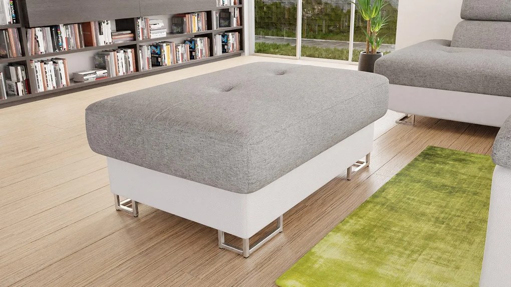 Taburetka Alvin, Dostupné poťahy: ekokoža Soft 017 (biela) + Lux 06