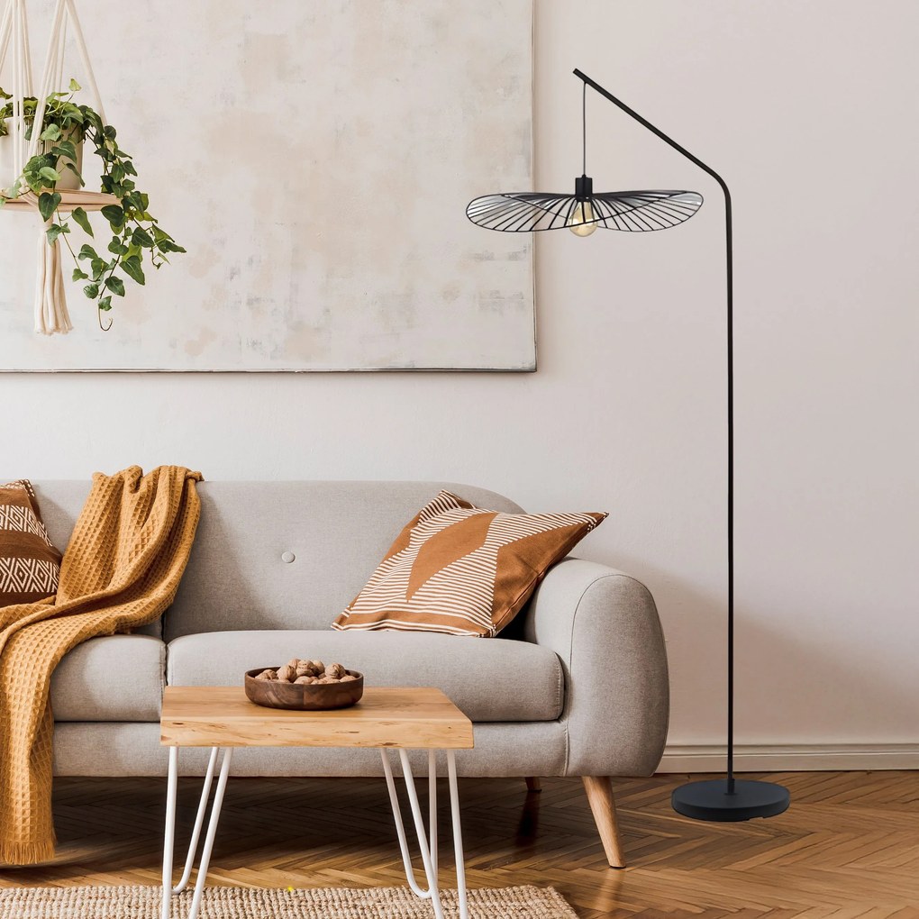 Toolight Toolight, stojaca lampa 183cm, 1xE27, APP1844-1F, čierna, OSW-07065