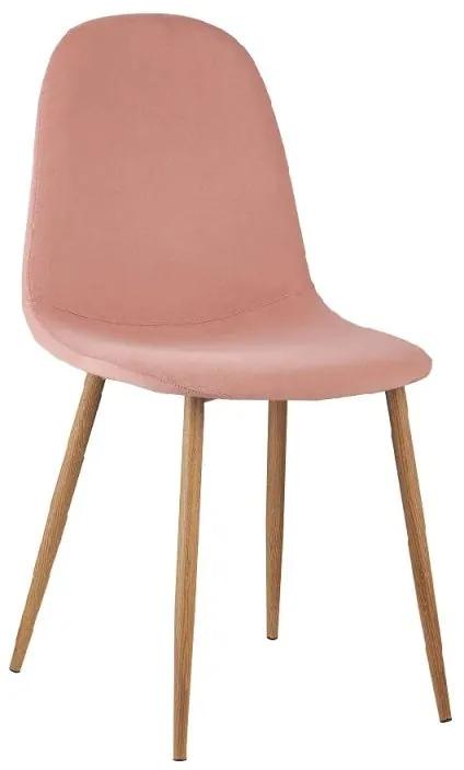 Komfortná stolička ružová Velvet látka