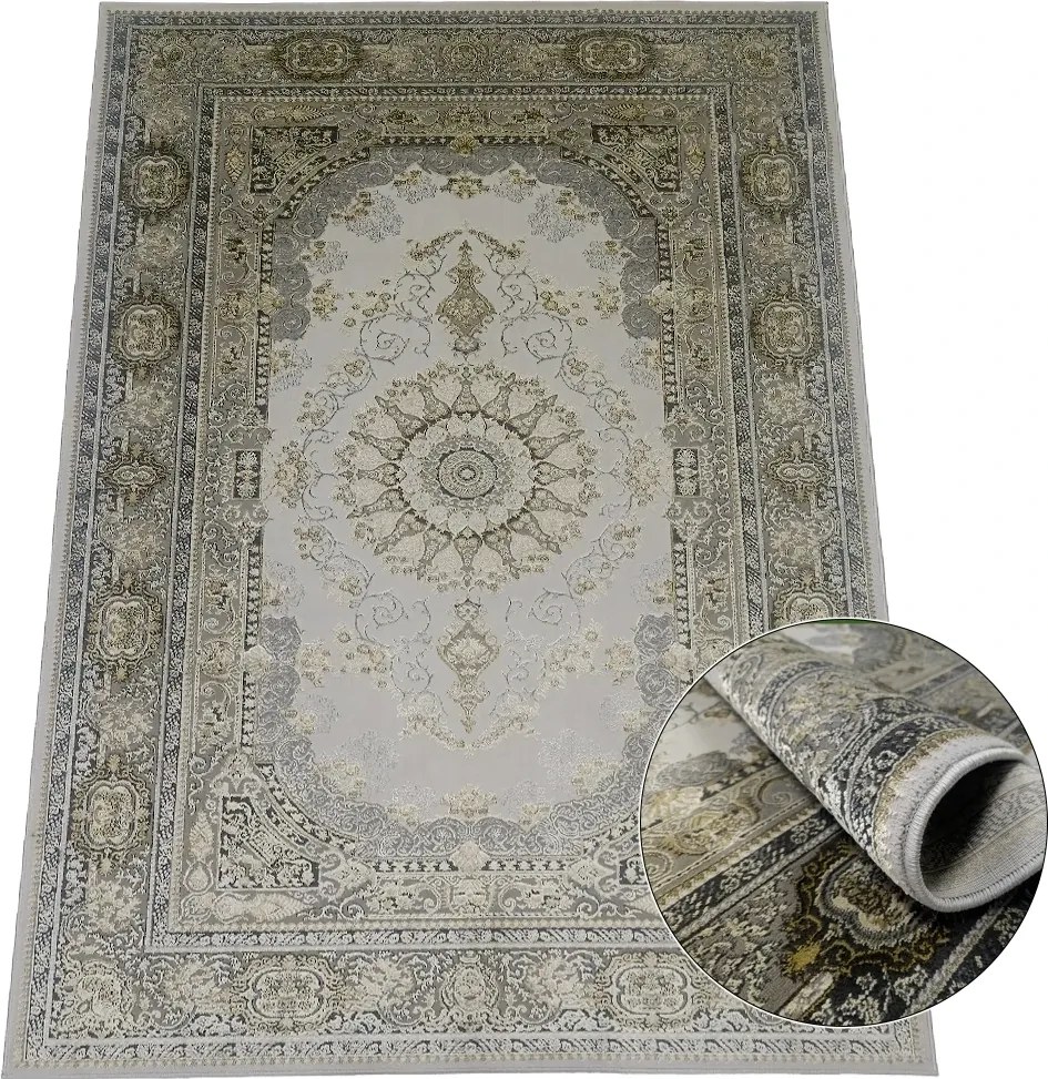 Koberec Deluxe 9093 béžový s orientálnym vzorom – obdĺžnikový Rozmer: 200x290 cm