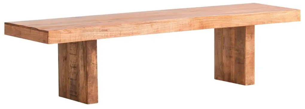 furniture-nabytek.cz - Masivní jídelní set Country 175 z mangového dřeva, lakovaný, hnědý – stůl, 4 židle, lavice 170 cm