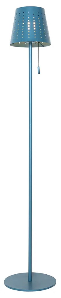 Vonkajšia stojaca lampa modrá vrátane LED 3-stupňovo stmievateľná na solárny pohon - Ferre