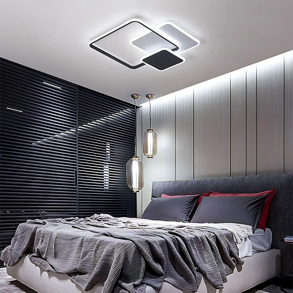 Toolight Toolight, LED stropné svietidlo 32W, 3000K, LHJ079-C, čierna-biela, OSW-50039