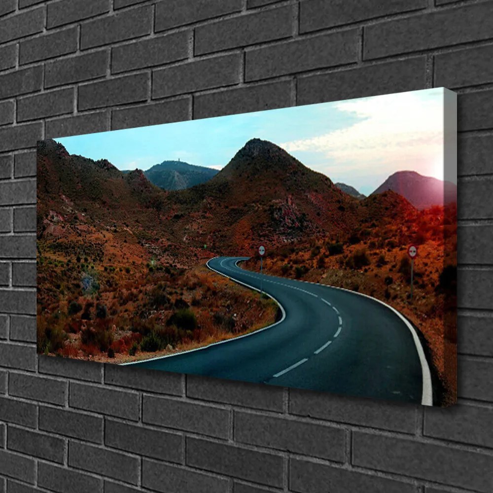 Obraz Canvas Cesta hory púšť 120x60 cm