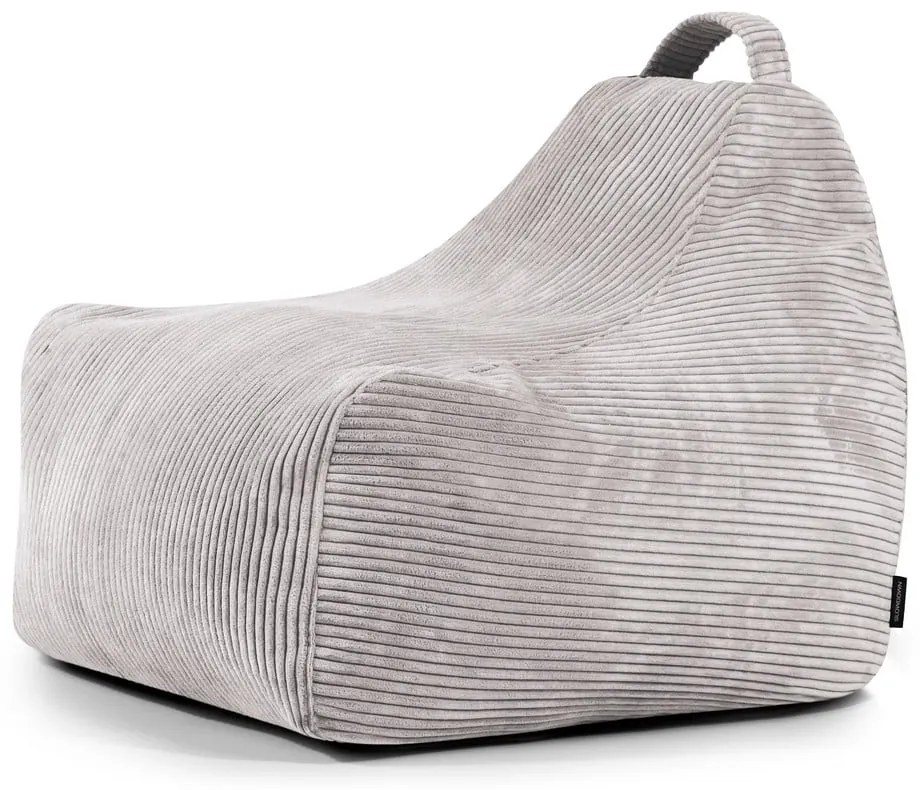 Svetlosivý menčestrový detský sedací vak Game Amuse – SLOWDOWN