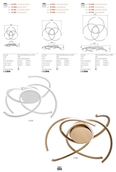 Redo 01-2748 - LED Stmievateľné stropné svietidlo ALIEN LED/75W/230V 3000K biela