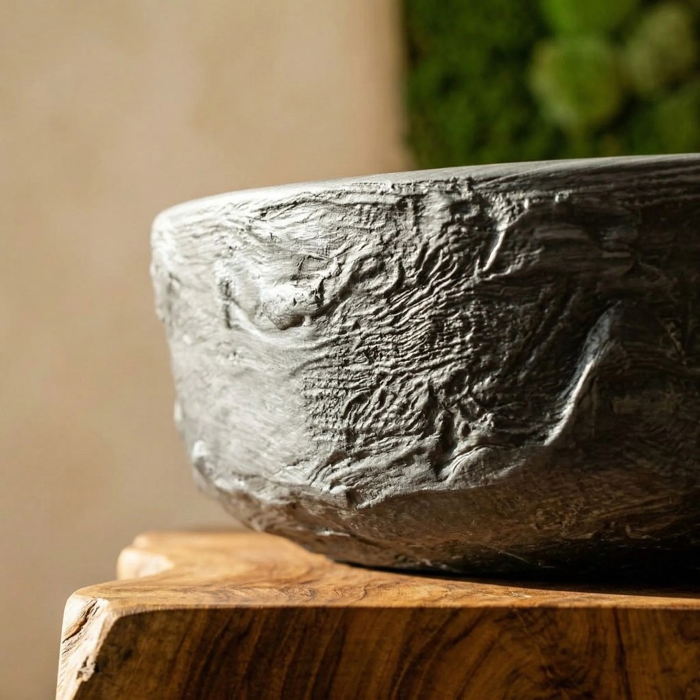Rea Babilon Silver, umývadlo na dosku 420x420x130 mm, šedá, REA-U5417