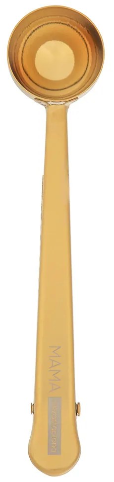 ALTOM Odmierka na kávu / čaj s klipom na uzavretie vrecka, zlatá