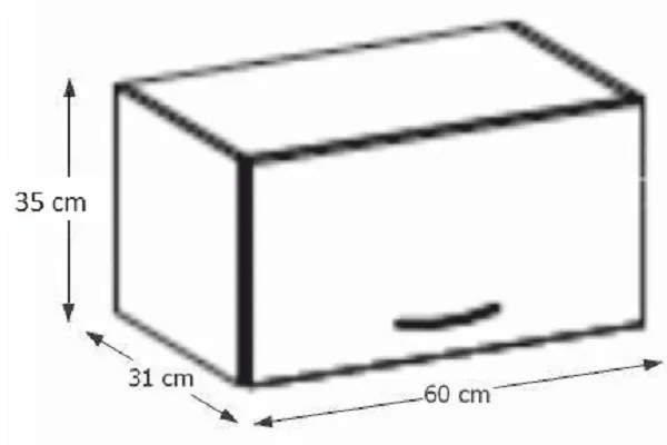 Horná kuchynská skrinka 60 OK-40/60 GU-36 Pleitton (vysoký lesk krémový). Vlastná spoľahlivá doprava až k Vám domov. 788640