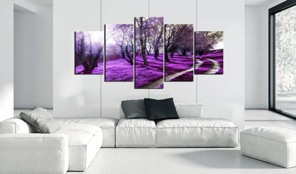 Artgeist Obraz - Lavender orchard Veľkosť: 225x112.5, Verzia: Premium Print