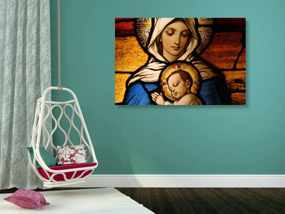 Obraz Ježiško v náručí Panny Márie