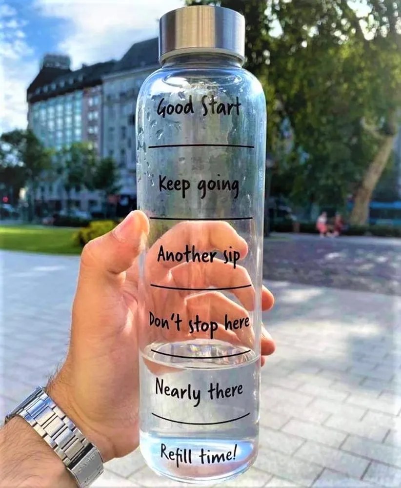 FAVORITE Fľaša sklenená "Good start" 550 ml