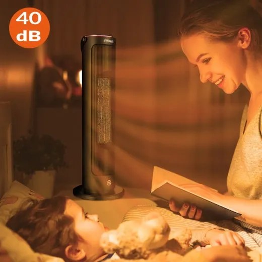 InternetovaZahrada Keramický ohrievač 2000W - čierny