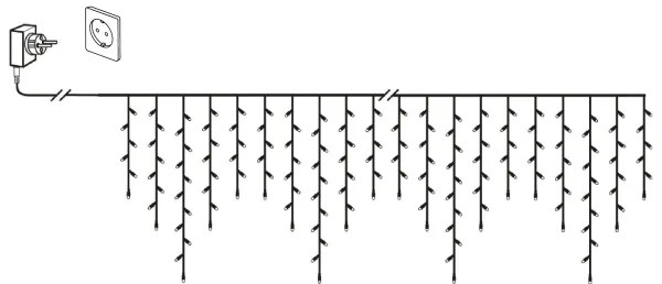 Eglo 410825 - LED Vonkajší vianočný reťaz GOLDEN 960xLED/29x0,55m IP44 teplá biela
