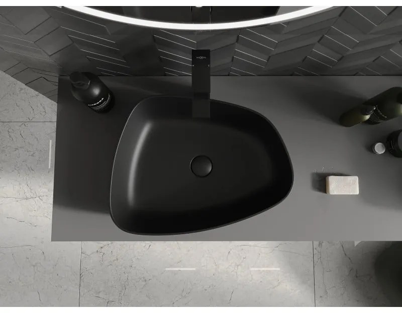 Mexen Ono, umývadlo na dosku z konglomerátu 51 x 39 cm, čierna matná, 23045171