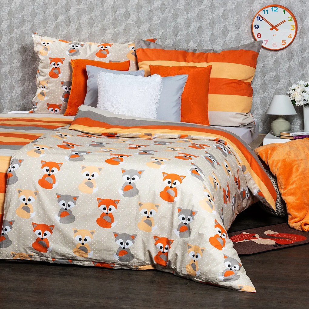 4Home Bavlnené obliečky Little Fox, 220 x 200 cm, 2 ks 70 x 90 cm