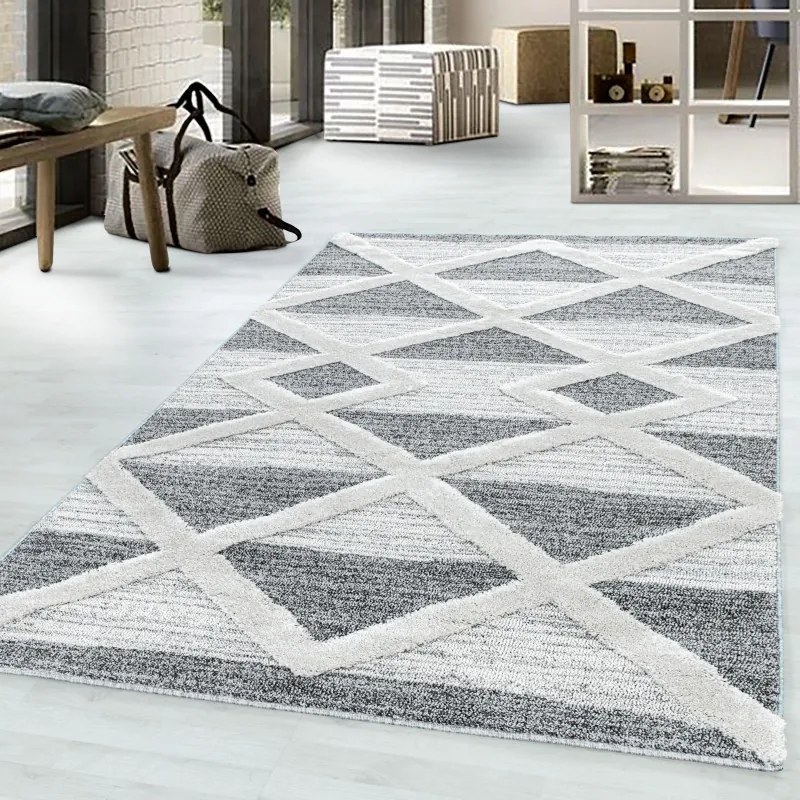 Kusový koberec Pisa 4709 Grey, 80x150, šedá, obývacia izba, Ayyildiz