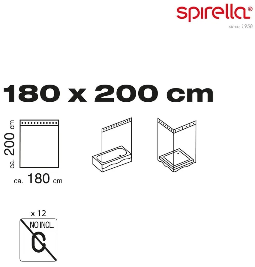 Sprchový záves 180x200 cm Vision – Spirella